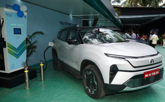 Tata Harrier EV charging