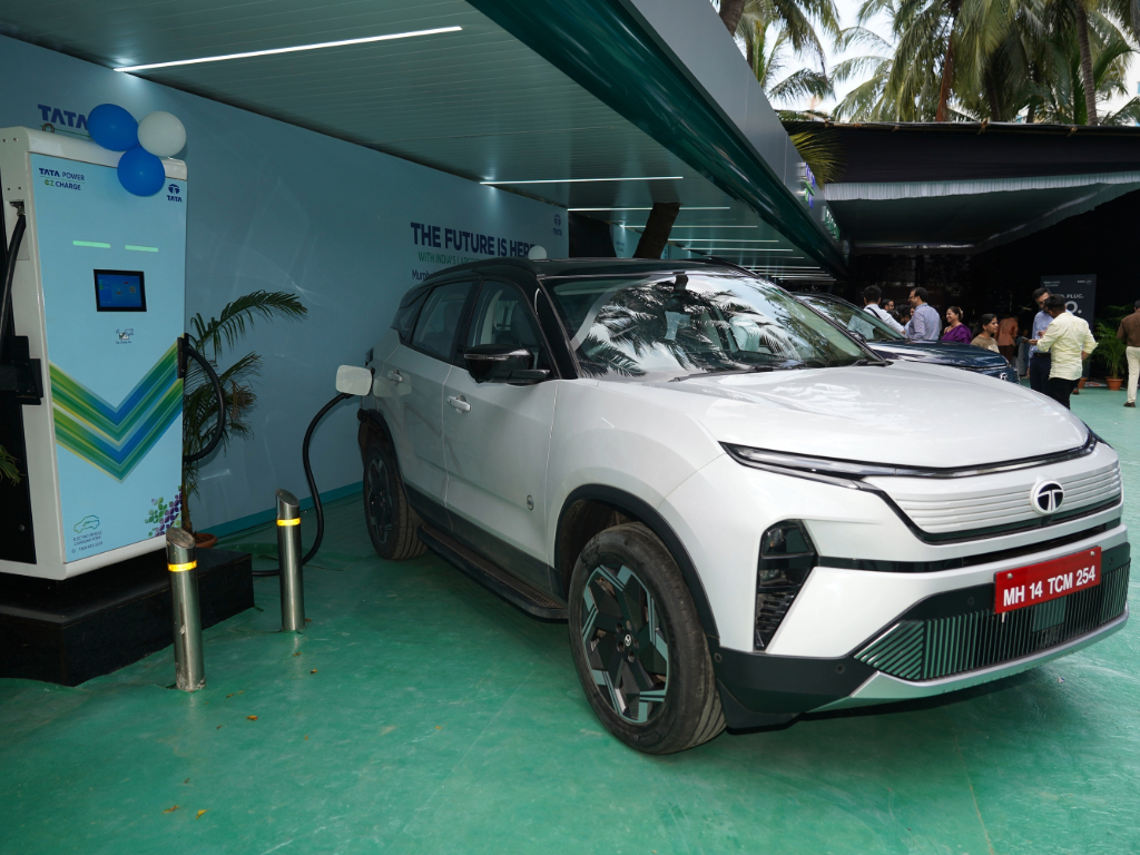 Tata Harrier EV charging