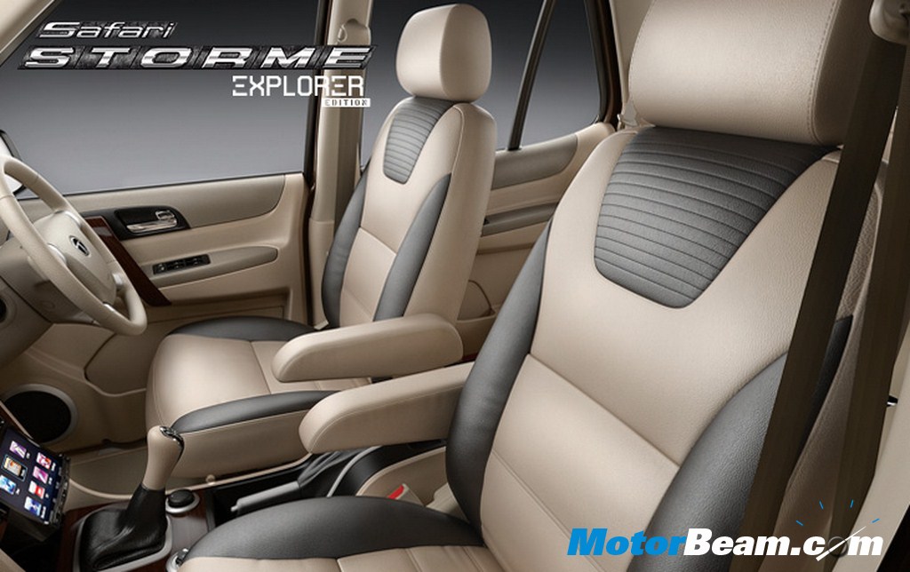 Tata Safari Storme Explorer Edition Leather Seats