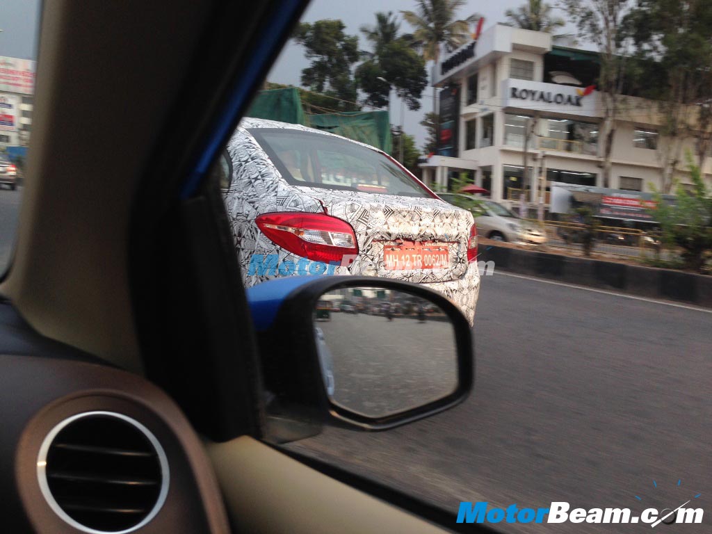 Tata Zest Base Variant Spy Shot Rear
