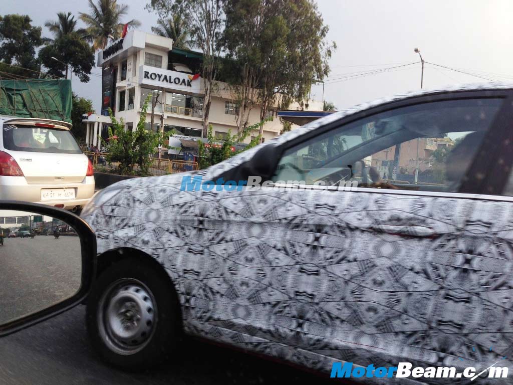 Tata Zest Base Variant Spy Shot Side