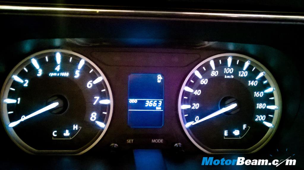 Tata Zest Instrument Cluster