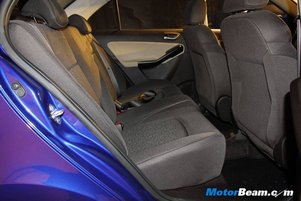 Tata Zest Rear Seat Space