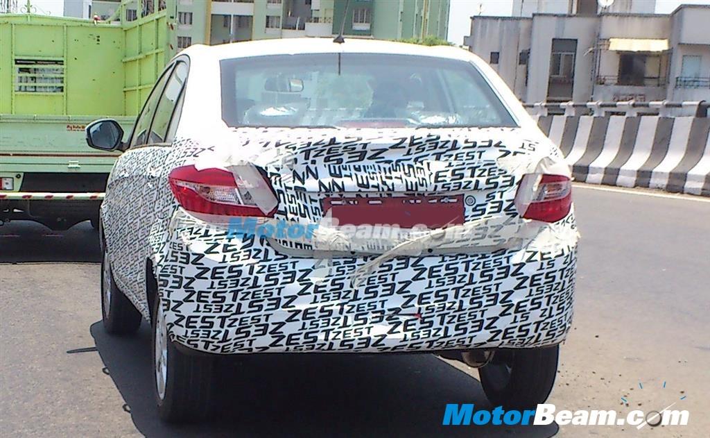 Tata Zest Sedan Spy Rear