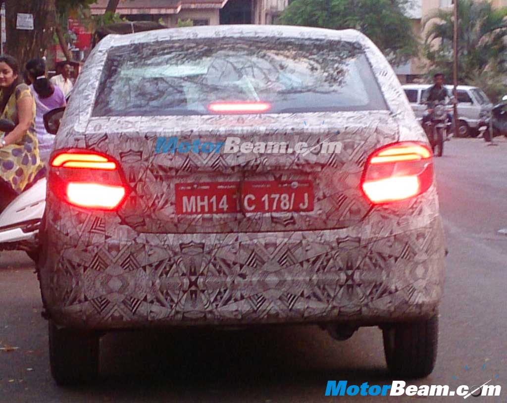 Tata Zest Spy Shot Rear