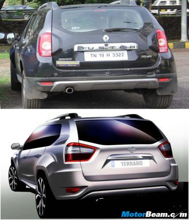 Terrano Duster Rear Comparison