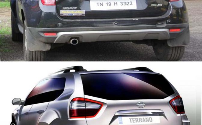 Terrano Duster Rear Comparison