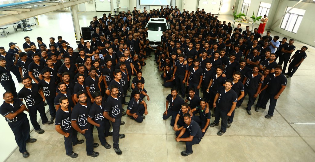 The Chennai Plant Staff Pose With The New BMW 5-Series