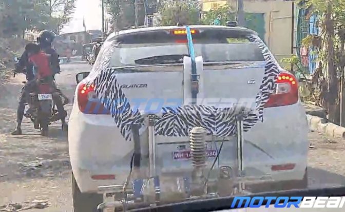 Toyota Glanza Hybrid Spied