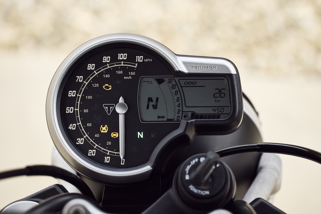 Triumph Scrambler 400 X Instrument Console