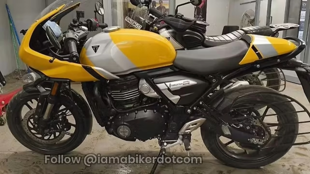 Triumph Thruxton 400 side