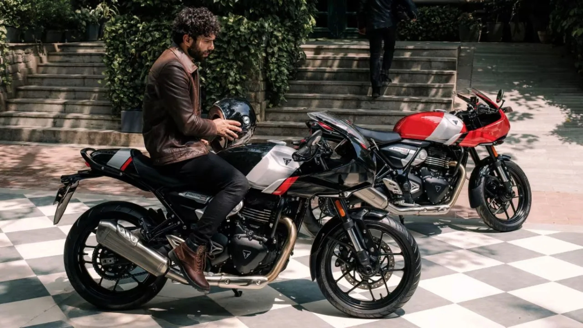 Triumph Thruxton 400 side
