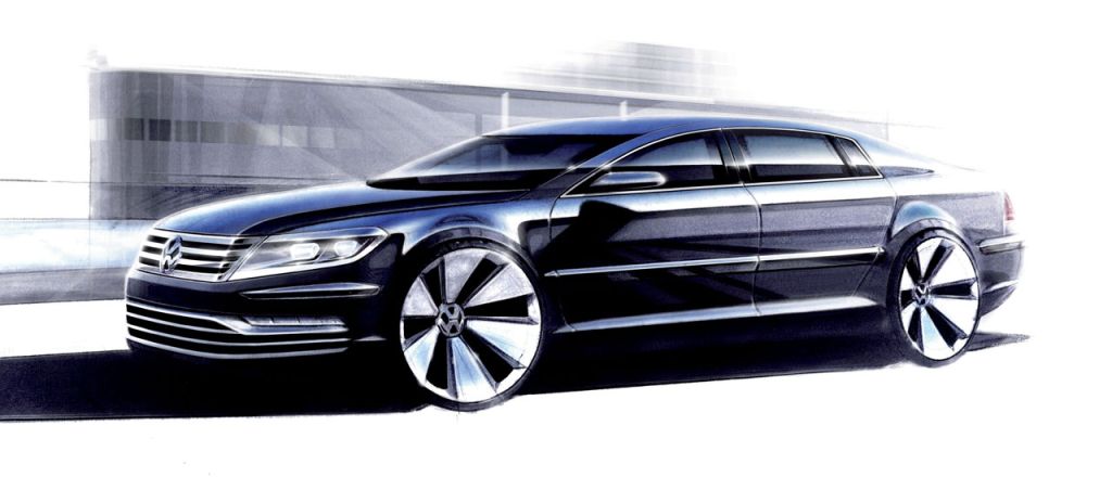 Volkswagen Phaeton Sketch Volkswagen Phaeton Sketch