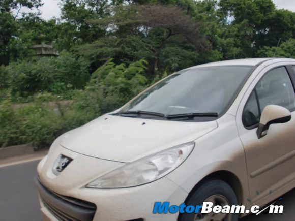 White Peugeot 207 Spied