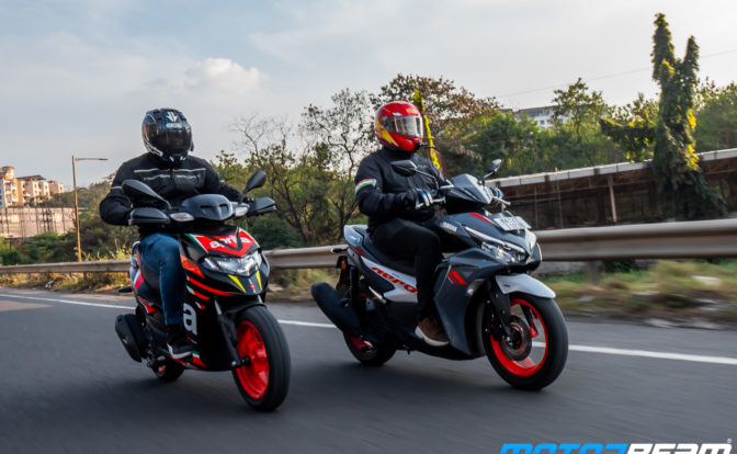 Yamaha Aerox 155 vs Aprilia SR 160 - Comparison Video