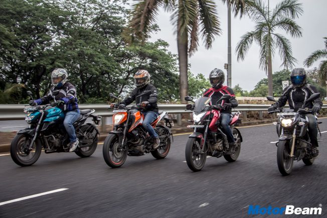 Yamaha FZ vs Duke 250 vs Pulsar NS 200 vs Apache 200 - Drag Race