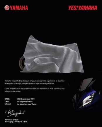 Yamaha R15 V2 Media Invite