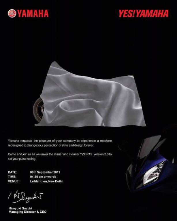Yamaha R15 V2 Media Invite Yamaha R15 V2 Media Invite