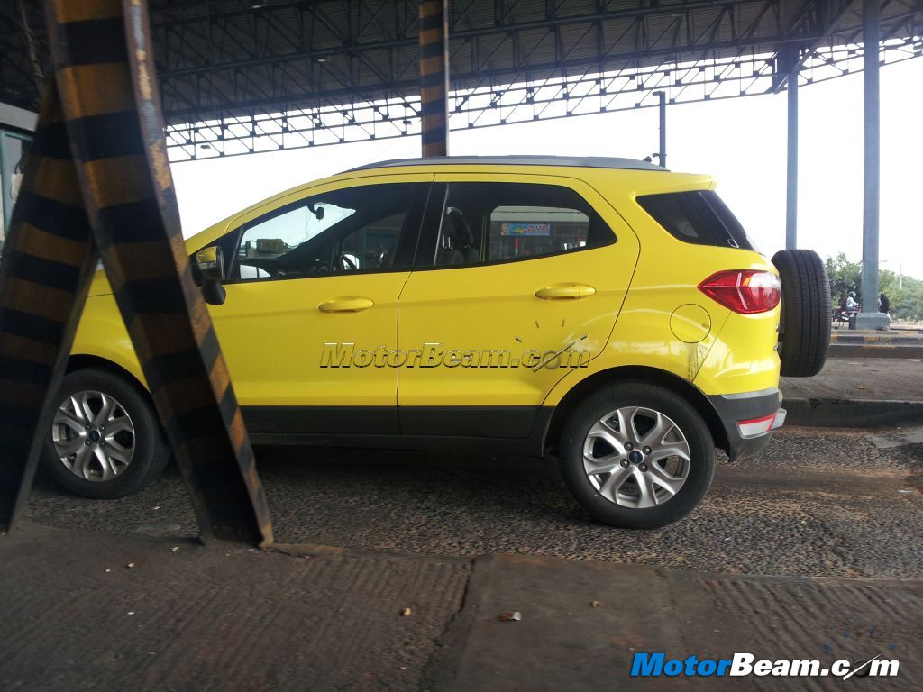 Yellow EcoSport Spied