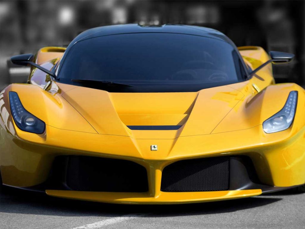 Yellow Ferrari LaFerrari