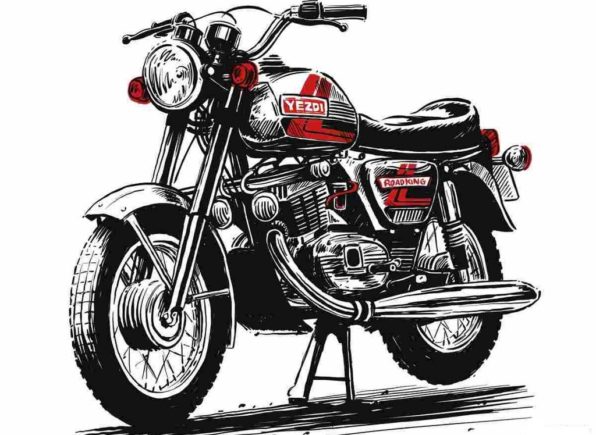 Yezdi Roadking Sketch