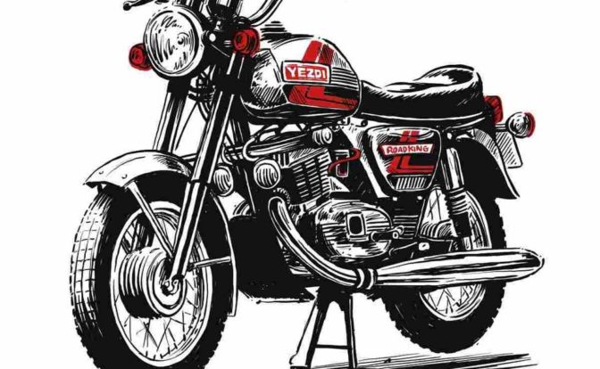 Yezdi Roadking Sketch